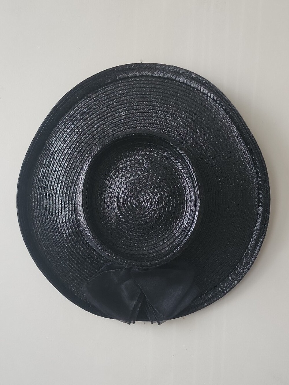 betmar Black Wide-Brim Straw Hat with Bow - Picture 5 of 16
